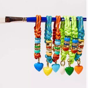 Roxanne Assoulin The Super Size Happy Cord Bracelet Neon/Green Heart
